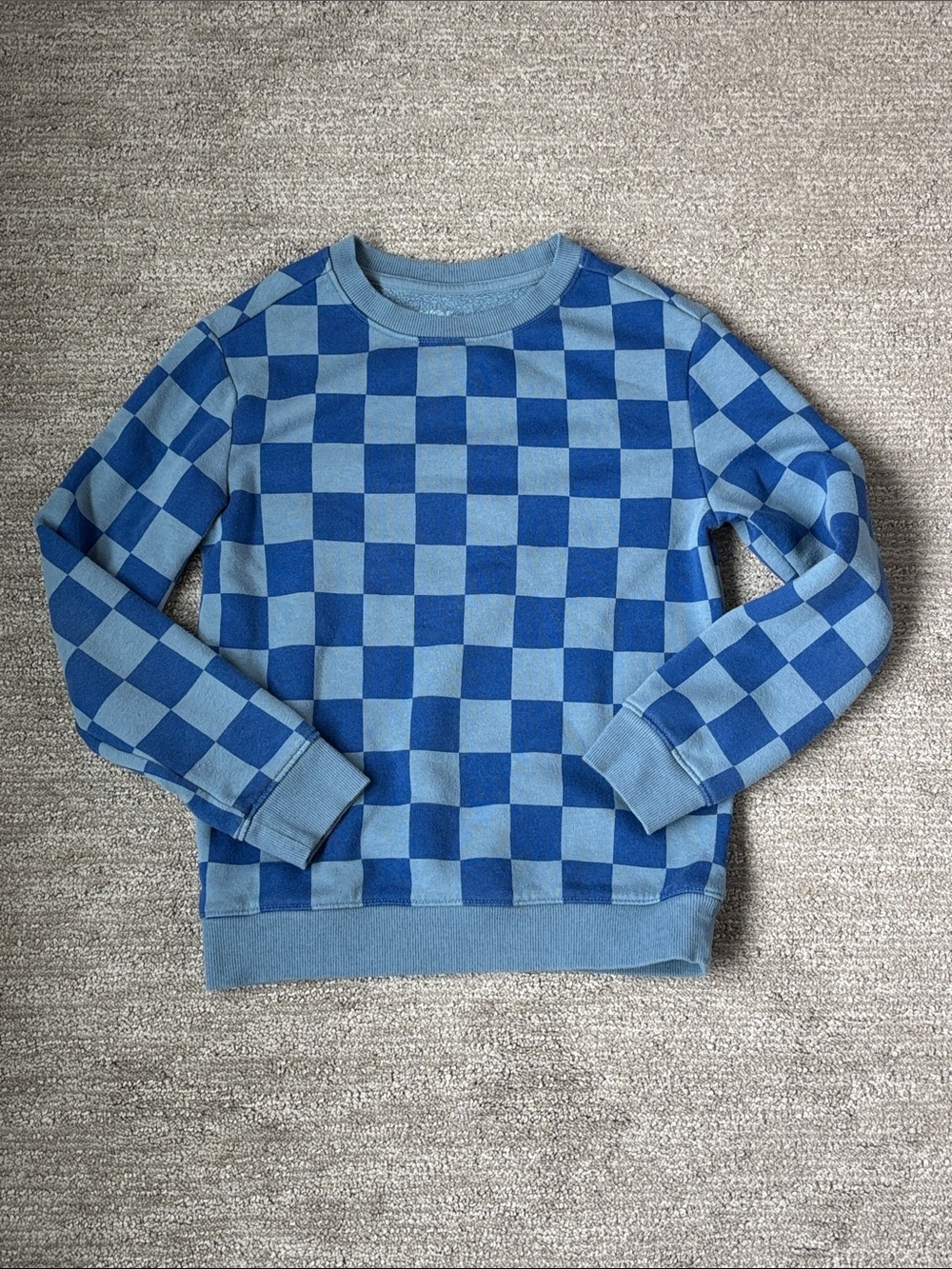 Cat & Jack Blue Checkerboard Sweatshirt